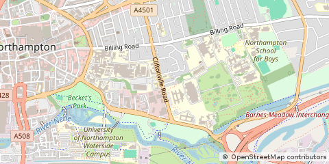 Map of Northampton