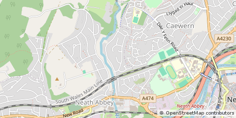 Map of Neath, West Glamorgan