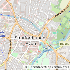 Map of Stratford-Upon-Avon, Warwickshire