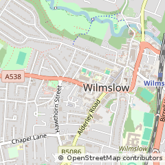 Map of Wilmslow, Cheshire