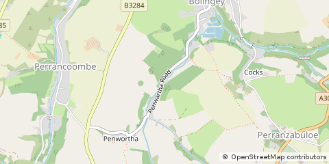 Map of Perranporth, Cornwall