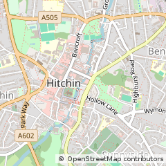 Map of Hitchin, Hertfordshire