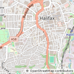 Map of Halifax, West Yorkshire