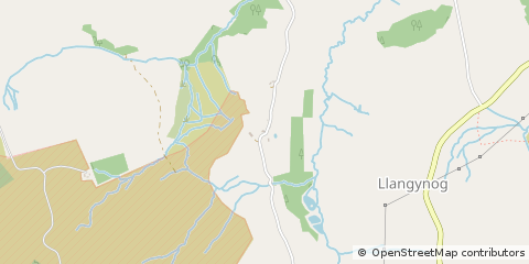 Map of Builth Wells, Powys