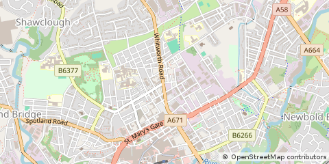 Map of Rochdale, Lancashire