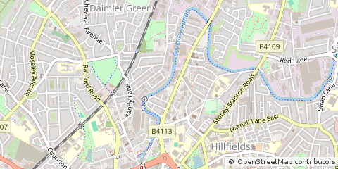 Map of Coventry, West Midlands