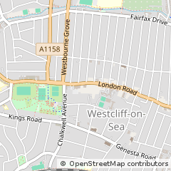 Map of Westcliff-on-SEA, Essex