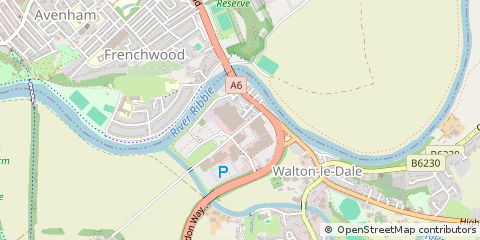 Map of Preston, Lancashire