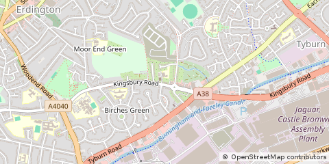 Map of Birmingham, West Midlands