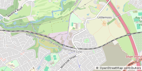 Map of Manchester, Lancashire