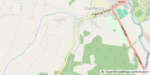 Map of Ruthin, Clwyd