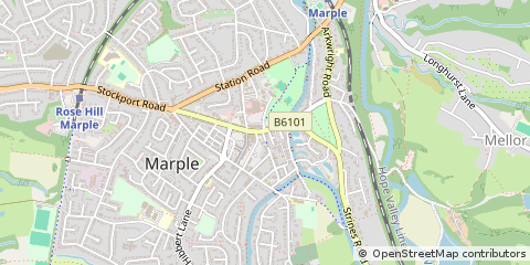 Map of Stockport, Cheshire