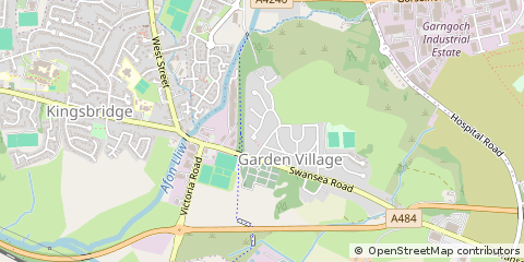 Map of Swansea, West Glamorgan