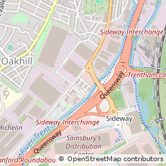 Map of Stoke on Trent, Staffordshire