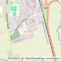 Map of Leominster, Herefordshire