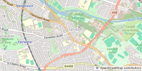 Map of Cardiff, South Glamorgan