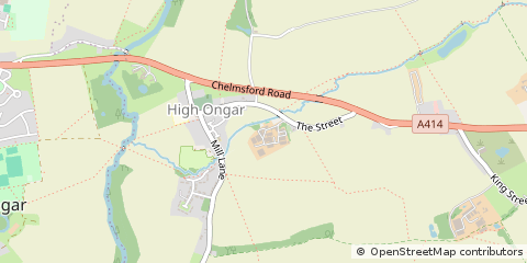 Map of High Ongar, Essex