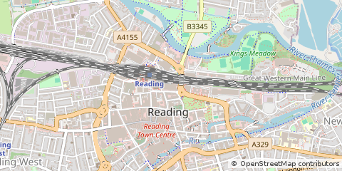 Map of Reading, Berkshire