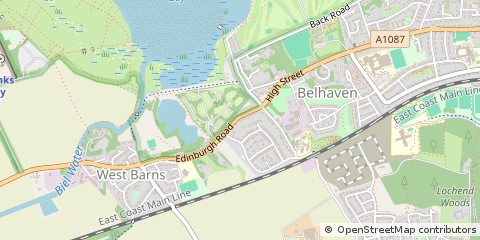 Map of Belhaven, East Lothian