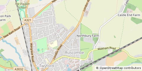 Map of Reading, Berkshire