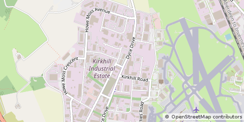 Map of Dyce, Aberdeen