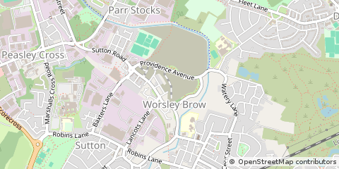 Map of ST Helens, Merseyside