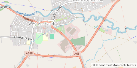 Map of West Auckland, Co Durham