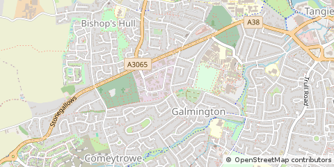Map of Taunton, Somerset