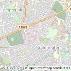 Map of Taunton, Somerset