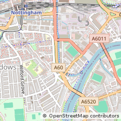 Map of Nottingham, Nottinghamshire