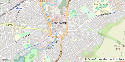 Map of Andover, Hampshire
