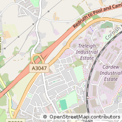 Map of Redruth, Cornwall