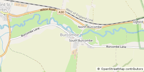 Map of Burcombe, Salisbury