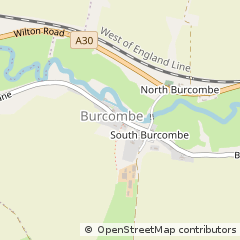 Map of Burcombe, Salisbury
