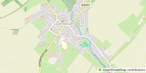 Map of Lambourn, Berkshire