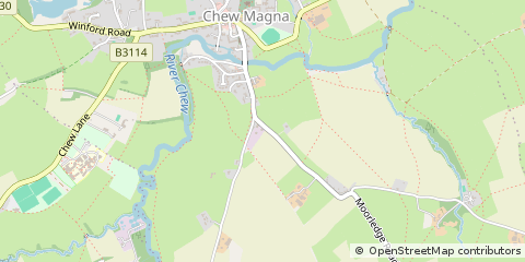 Map of Chew Magna, Bristol