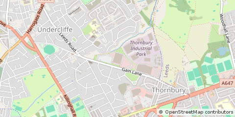 Map of Bradford, West Yorkshire