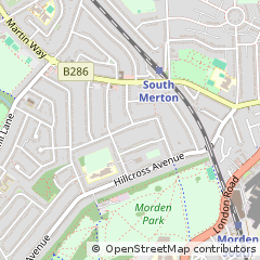 Map of Morden, Surrey