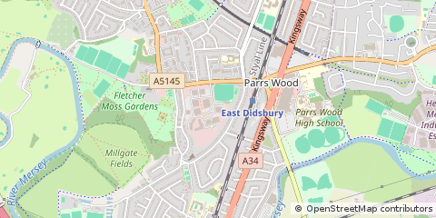 Map of Disdbury, Manchester