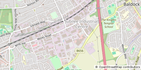 Map of Letchworth, Hertfordshire