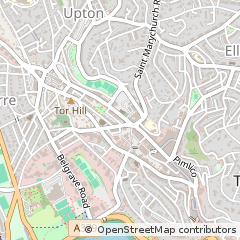 Map of Torquay, Devon