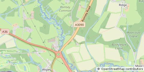 Map of Romsey, Hampshire