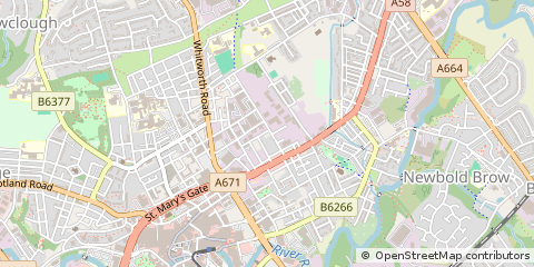 Map of Rochdale, Lancashire