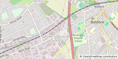 Map of Letchworth Garden City, Hertfordshire
