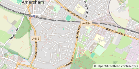 Map of Amersham, Buckinghamshire