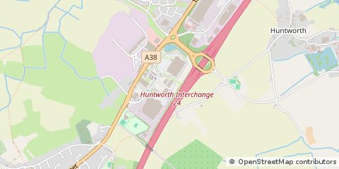 Map of Bridgwater, Somerset