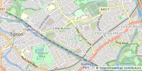 Map of Tipton, West Midlands