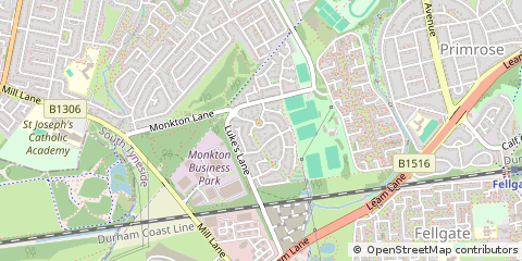 Map of Hebburn, Tyne and Wear