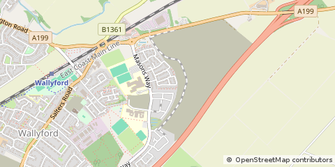 Map of Wallyford, East Lothian