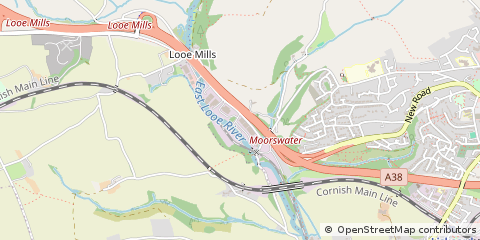 Map of Liskeard, Cornwall